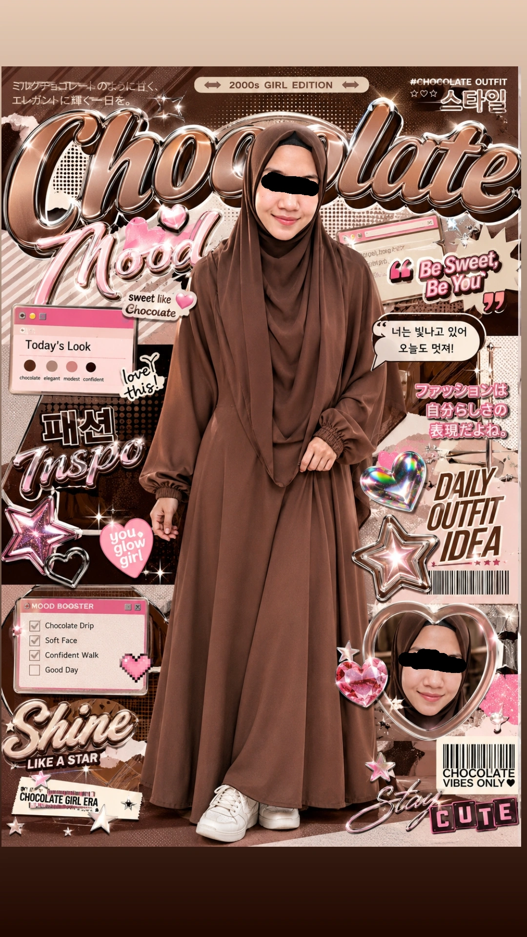 Prompt Typography K-Style Wanita